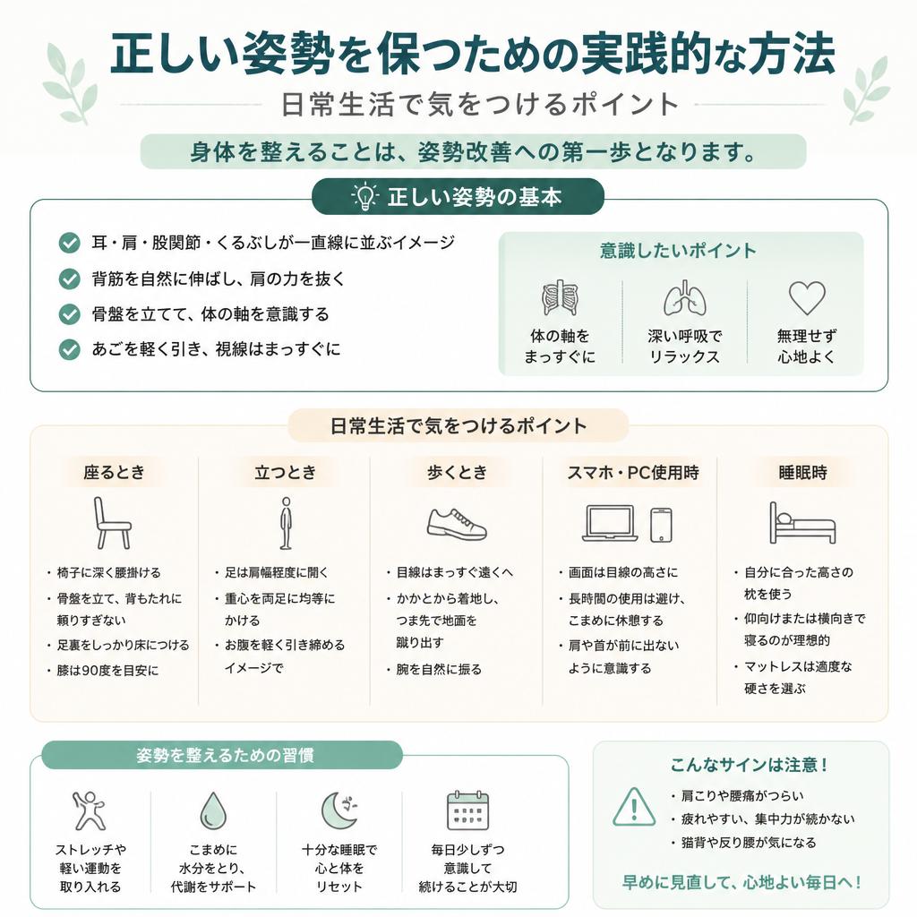 姿勢改善のためのアプローチ