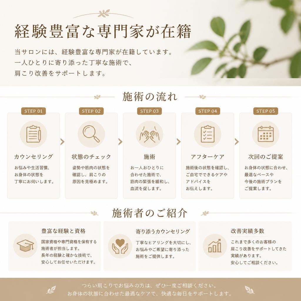 実績豊富な専門家による施術