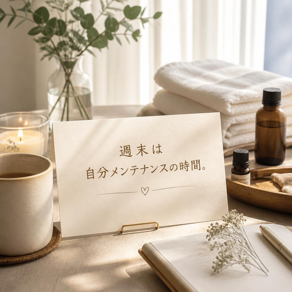週末は自分メンテナンスの時間。
